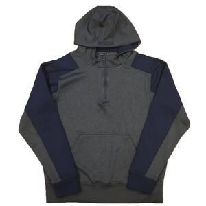 SPORT-TEK Gray & Navy Blue Hoodie Sweatshirt